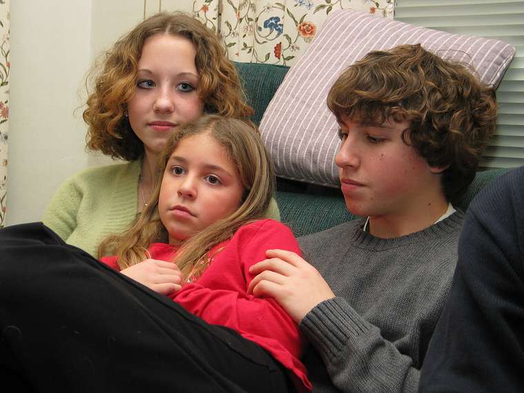 Dec. 25, 2004 - Merrimac, Massachusetts.<br />Jenna, Marissa, and Michael.