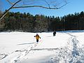 Jan. 24, 2005 - Maudslay State Park, Newburyport, Massachusetts.<br />Bonnie, John, Joyce and I did some snowshoeing after the "Blizzard of 2005".<br />Joyce, followed by Bonnie and John.