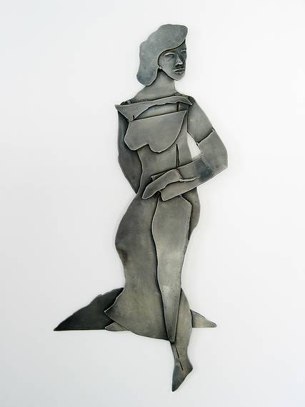 Feb. 11, 2005 - Amesbury, Massachusetts.<br />"Grace", a steel sculpture Joyce made for the Women's Crisis Center's fund raiser.