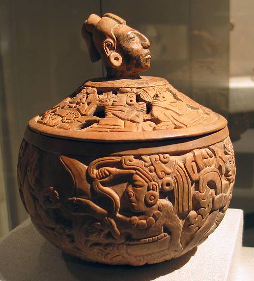 Feb. 12, 2005 - Metropolitan Museum of Art, New York City.<br />Covered Veracruz ceramic bowl of the 6th-9th century.