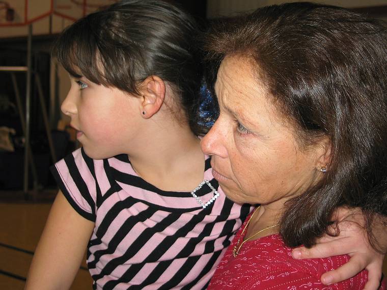 Feb. 13, 2005 - South Hampton, New Hampshire.<br />Arianna's and Marissa's school art show.<br />Arianna and Kim watching a stage performance.