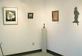 Feb. 20, 2005 - Newburyport, Massachusetts.<br />Harold Feinstein's photograph on the left and Joyce's sculpture on the right<br />at the opening of the Women's Crisis Center fundraiser at the Firehouse.