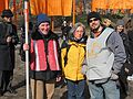 Feb. 12, 2005 - Central Park, New York City.<br />Christo and Jeanne-Claude's "The Gates" installation.<br />Eric's friend Laurie Carman, Joyce, and Raymond Adams.