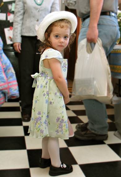March 27, 2005 - Tewksbury, Massachusetts.<br />Easter Dinner at Paul and Norma's.<br />Miranda in her new Easter outfit.