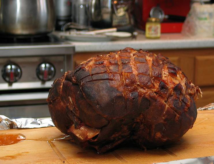 March 27, 2005 - Tewksbury, Massachusetts.<br />Easter Dinner at Paul and Norma's.<br />Paul's ham.
