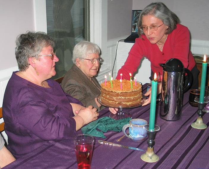 April 10, 2005 - Merrimac, Massachusetts.<br />Norma's birthday and Paul and Norma's wedding anniversary celebration.<br />Norma, Marie, and Joyce.