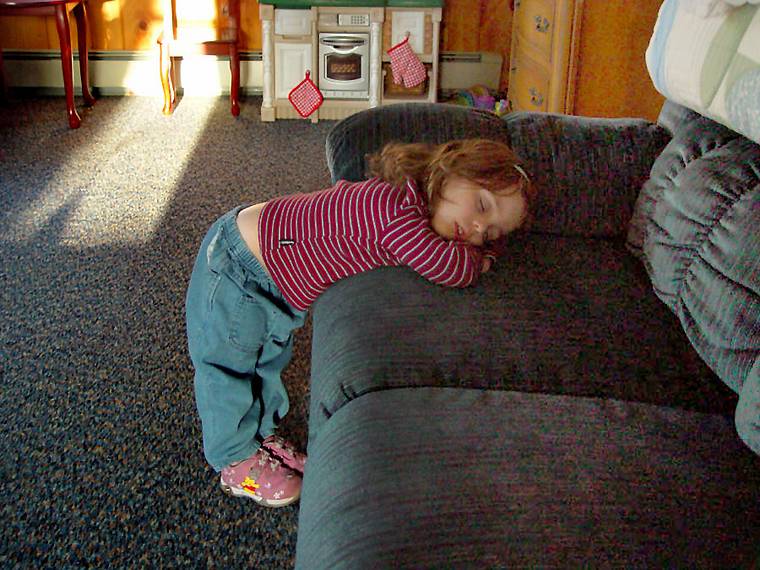 April 15, 2005 - Rindge, New Hampshire.<br />Miranda asleep.<br />Photo by Holly dos Santos, her mother.