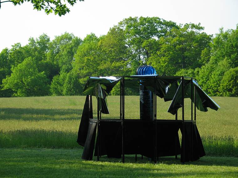 June 4, 2005 - Maudslay State Park, Newburyport, Massachusetts.<br />Outdoor Sculpture Show - installation day 1.<br />Joyce's "Mama says ...".