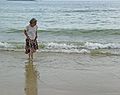 June 13, 2005 - Acadia National Park, Mount Desert Island, Maine.<br />Joyce at Sandy Beach.