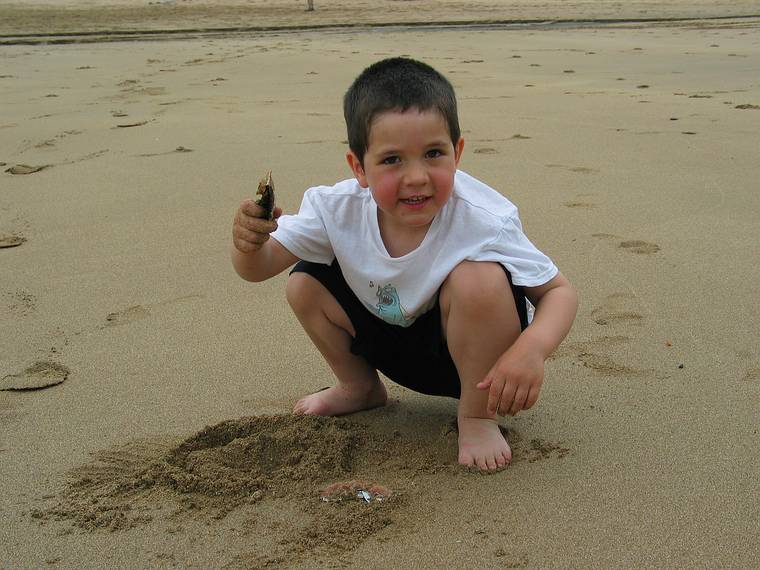 June 13, 2005 - Acadia National Park, Mount Desert Island, Maine.<br />Gujn at Sandy Beach.