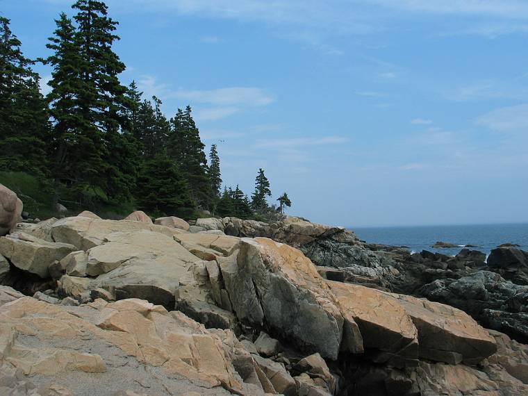 June 13, 2005 - Acadia National Park, Mount Desert Island, Maine.<br />View north from Otter Cliff.