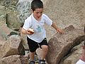 June 13, 2005 - Acadia National Park, Mount Desert Island, Maine.<br />Gujn at Otter Cliff.
