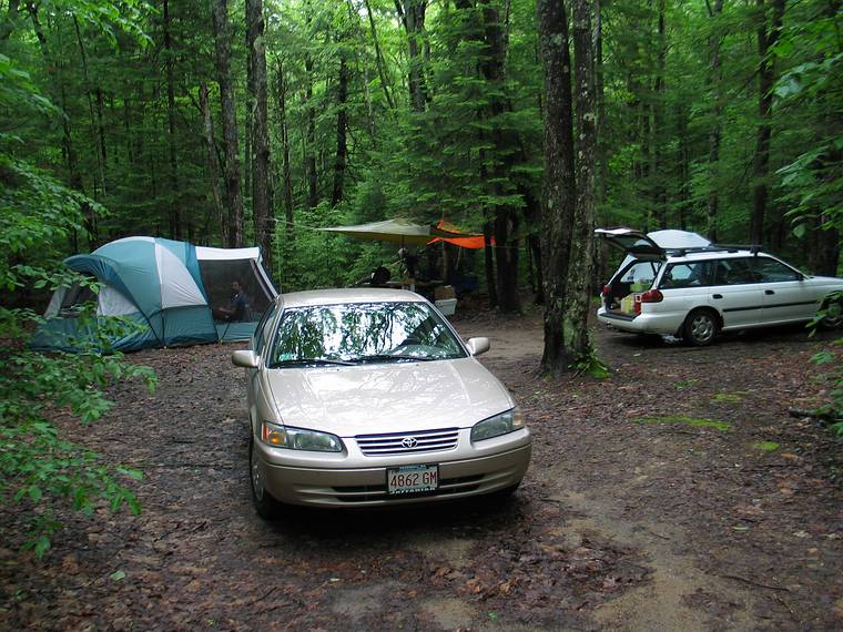 June 16, 2005 - White Lake State Park, Tamworth, New Hampshire.<br />Overview of the camp site.