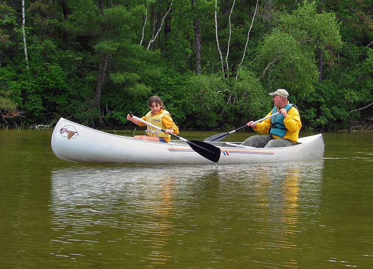 June 19, 2005 - White Lake State Park,Tamworth, New Hampshire.<br />Arianna and Tom on White Lake.