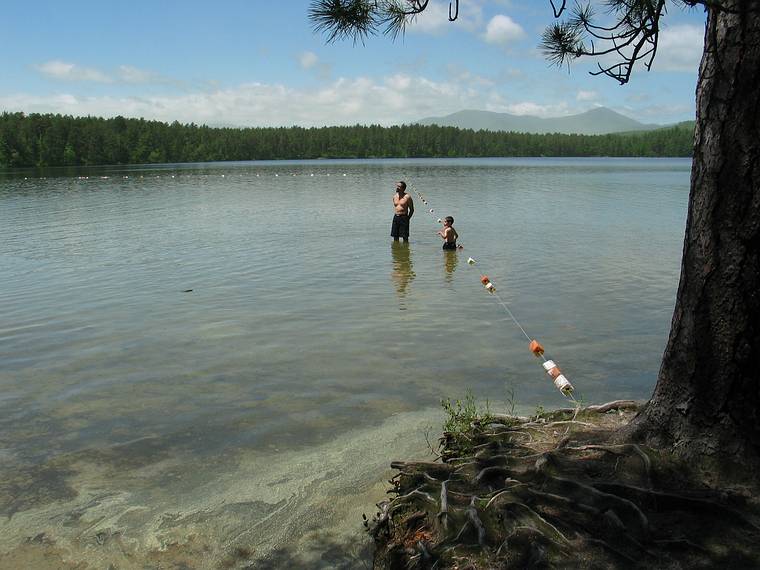 June 19, 2005 - White Lake State Park,Tamworth, New Hampshire.<br />Eric and Gujn.