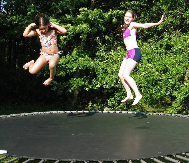 June 21, 2005 - At Tom and Kim's in South Hampton, New Hampshire.<br />Arianna and Dagbjrt.