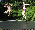 June 21, 2005 - At Tom and Kim's in South Hampton, New Hampshire.<br />Arianna and Dagbjrt.
