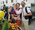 June 22, 2005 - Woods Hole, Massachusetts.<br />Ferry to Marthas Vineyard terminal.<br />The whole family: Dagbjrt, Gujn, Inga, and Eric.
