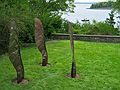 June 6, 2005 - College of the Atlantic, Bar Harbor, Maine.<br />"Touchstones" sculpture show, co-curated by June LaCombe and Susan Lerner.<br />Joyce's "Potential 3 (cubed)".