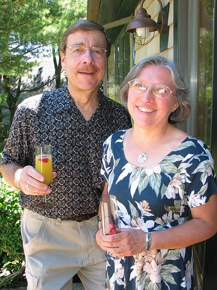 July 3, 2005 - Manchester by the Sea.<br />Mirdza's 90th birthday celebration.<br />Juris and Joyce.
