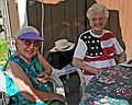 July 4, 2005 - Lawrence, Massachusetts.<br />Celebrating the 4th at Memere Marie's pool.<br />Marie and Jim's mother.