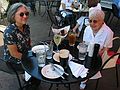 July 15, 2005 - Newburyport, Massachusetts.<br />Joyce and Marie at "Not Your Average Joe's" restaurant.