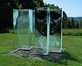 July 23, 2005 - Stone Quary Hill Sculpture Park, Cazenovia, New York.<br />On a nature walk.<br />Denise Stillwaggon Leone, "9/11 Memorial", 2004.