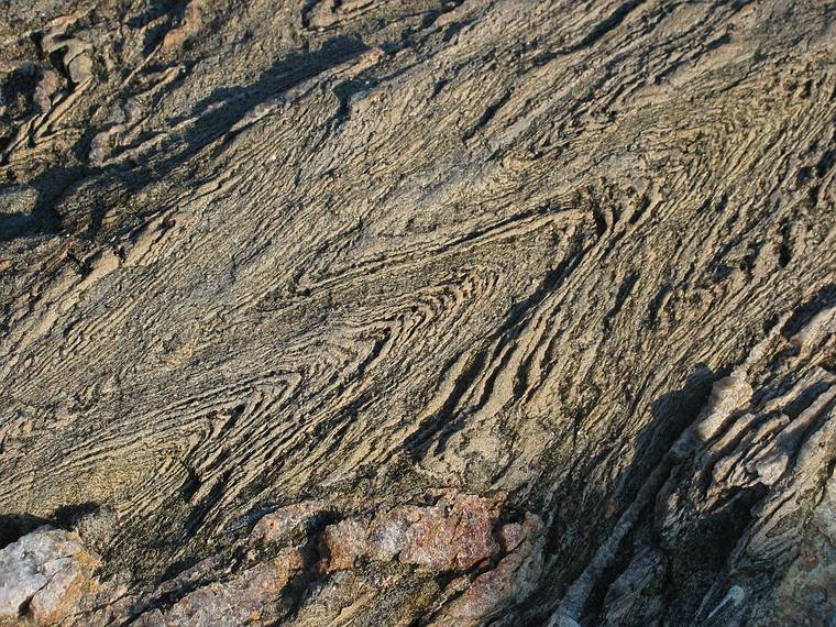 August 7, 2005 - Hermit Island, Small Point, Maine.<br />Stone texture at Joe's Head.