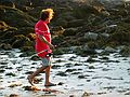 August 7, 2005 - Hermit Island, Small Point, Maine.<br />Paul on Head Beach.