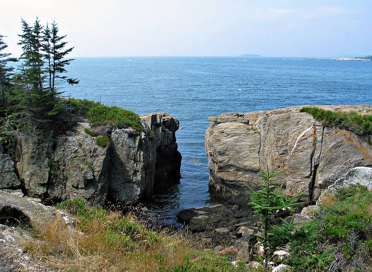 August 9, 2005 - Hermit Island, Small Point, Maine.<br />View from Red Trail along the western shore of the island.