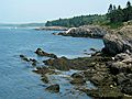 August 9, 2005 - Hermit Island, Small Point, Maine.<br />View from Red Trail along the western shore of the island.