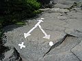 August 26, 2005 - Monadnock Mountain, New Hampshire.<br />A well marked trail intersection.
