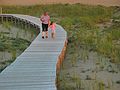 August 27, 2005 - Parker River National Wildlife Refuge, Plum Island, Massachusetts.<br />Joyce and Miranda heading for the car in lot #3.