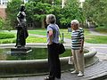August 31, 2005 - Northampton, Massachusetts.<br />Trip to pick up our new bedroom dressers.<br />Joyce and Marie admiring a sculpture at The Botanic Garden at Smith College.