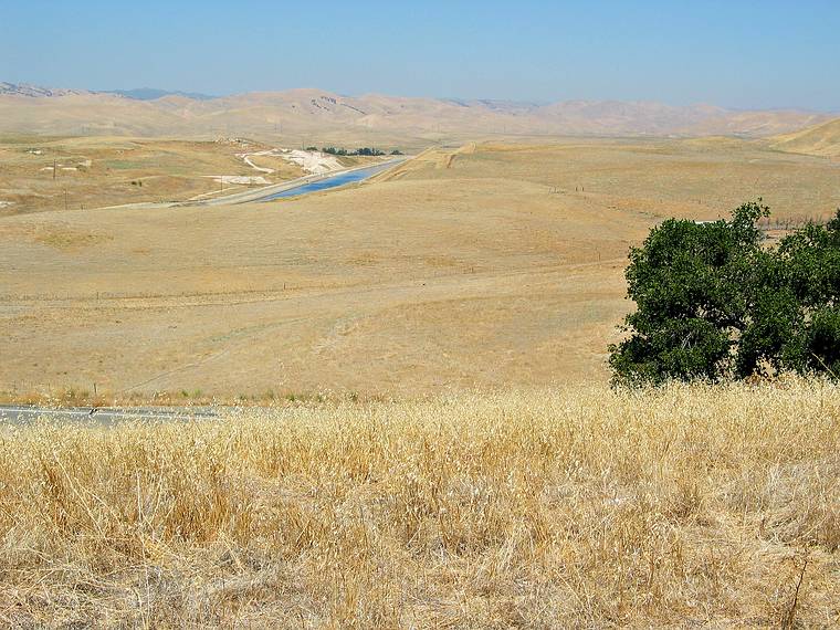 August 12, 2005 - Off Interstate 5 near Newman, California.<br />The California Aqueduct in the distance.