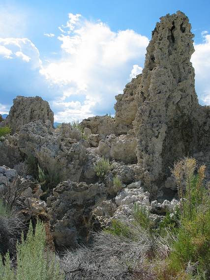 August 16, 2005 - Mono Lake, California.<br />"Tufa towers," calcium-carbonate spires and knobs<br />formed by interaction of freshwater springs and alkaline lake water.