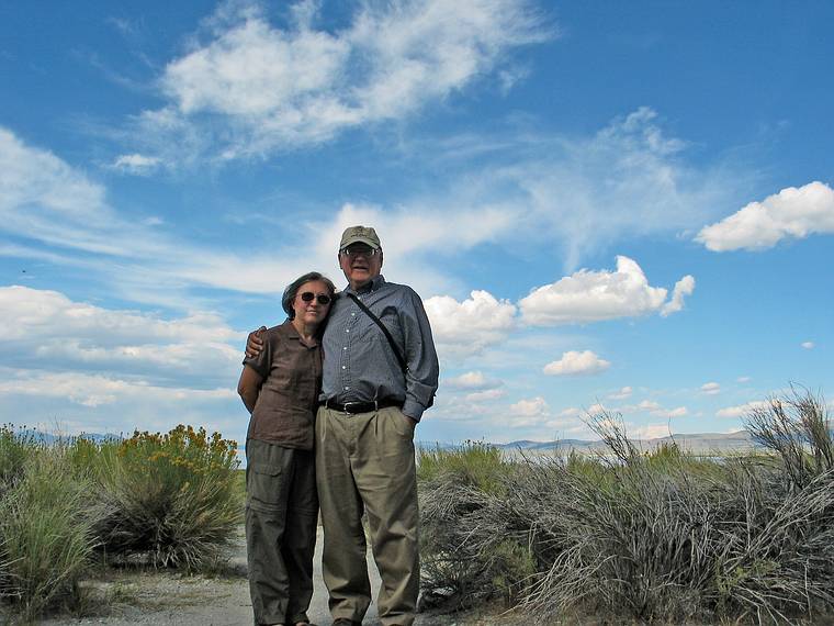 August 16, 2005 - Mono Lake, California.<br />Joyce and Egils.