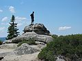 August 17, 2005 - Yosemite National Park, California.<br />Nine mile hike from CA-120 at Porcupine Creek to North Dome and back.<br />Sati at first view point on the trail.