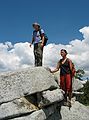 August 17, 2005 - Yosemite National Park, California.<br />Nine mile hike from CA-120 at Porcupine Creek to North Dome and back.<br />Joyce and Melody at the first lookout point along the trail.