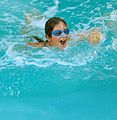 September 3, 2005 - Lawrence, Massachusetts.<br />Another family gathering at Memere Marie's pool on a hot summer day.<br />Arianna in her element.