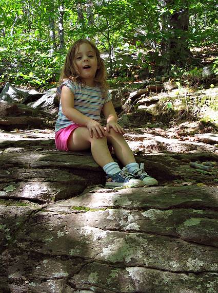 Oct. 1, 2005 - Wachusett Mountain State Reservation, Princeton, Massachusetts.<br />Miranda taking a break on the trail up the mountain.