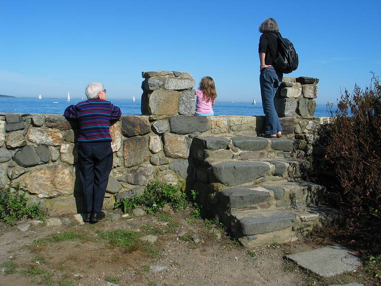 October 2, 2005 - Odiorne State Park, Rye, New Hampshire.<br />Marie, Miranda, and Joyce.