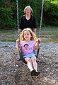 October 2, 2005 - Odiorne State Park, Rye, New Hampshire.<br />Miranda getting a boost from Joyce.