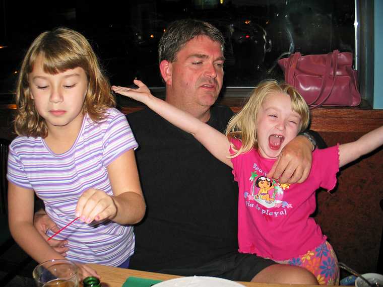 October 2, 2005 - Tiki Lau II Restaurant, Amesbury, Massachusetts.<br />T.J.'s 18th birthday celebration<br />Ashely, Tim, and Elise (Tim's wife Lisa is Kim's sister).