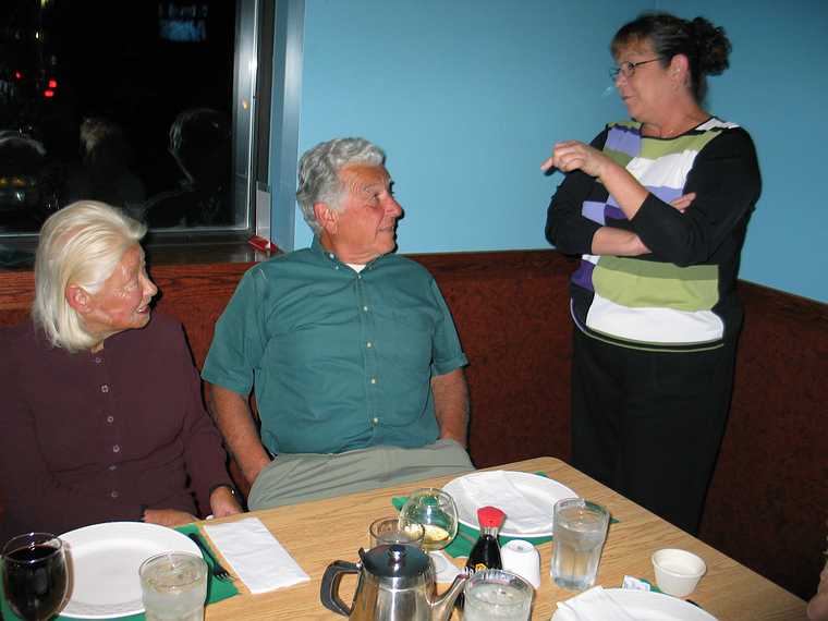 October 2, 2005 - Tiki Lau II Restaurant, Amesbury, Massachusetts.<br />T.J.'s 18th birthday celebration<br />Pat and Lou  (Kim's parents) and Kim's friend Cindy.