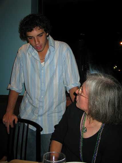 October 2, 2005 - Tiki Lau II Restaurant, Amesbury, Massachusetts.<br />T.J.'s 18th birthday celebration<br />T.J. and his aunt Joyce.