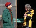 October 28, 2005 - Bar Harbor, Mount Desert Island, Maine.<br />At Melita Westerlund's studio.<br />Melita and Joyce.