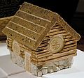 Henry Mboowa's "The Log Cabin".<br />"Ourchitecture" at Newport Museum of Art.<br />November 12, 2005 - Newport, Rhode Island.