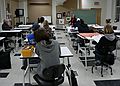 Joyce's Color and Design class with John Geesink as guest lecturer.<br />Dec. 12, 2005 - Middlesex Community College, Bedford, Massachusetts.