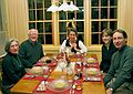 Joyce, Egils, Helen Cunningham, and Leslie and Oscar Azaret.<br />At the Cunninghams' for dinner.<br />Dec. 13, 2005 - Plaistow, New Hampshire.